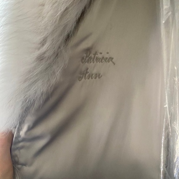 100% Real Chevron Vintage Fox Fur Coat - Full Length - Picture 9 of 11